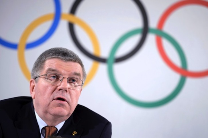 Thomas Bach, presidente del Comité Olímpico Internacional. (Fabrice COFFRINI/AFP)