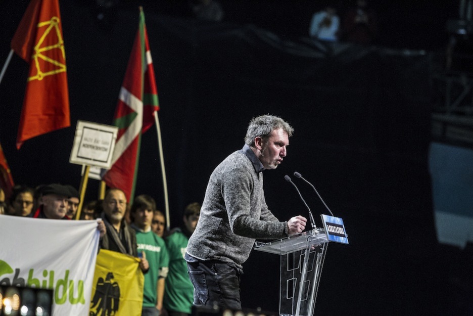 Jon Maia, durante su intervención. (Juan Carlos RUIZ / ARGAZKI PRESS) Jon Maia, durante su intervención. (Juan Carlos RUIZ / ARGAZKI PRESS)