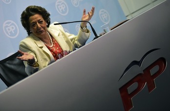 Rita Barberá, exalcaldesa de Valencia y senadora del PP. (José JORDÁN/AFP) 