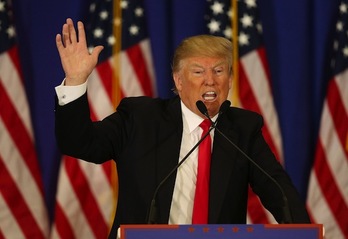 El magnate Donald Trump, en su comparecencia en Jupiter (Florida). (Joe RAEDLE/AFP)