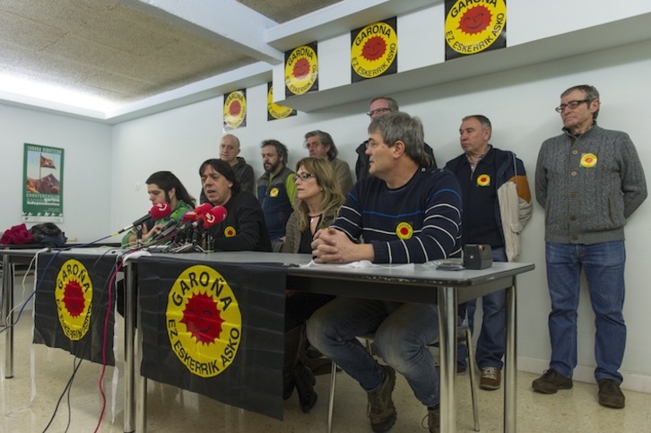 Comparecencia de Araba Sin Garoña. (Juanan RUIZ/ARGAZKI PRESS)