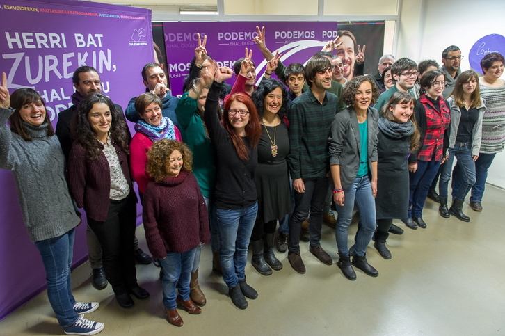 Miembros del nuevo Consejo Ciudadano Autonómico de Podemos Euskadi. (Juanan RUIZ/ARGAZKI PRESS)