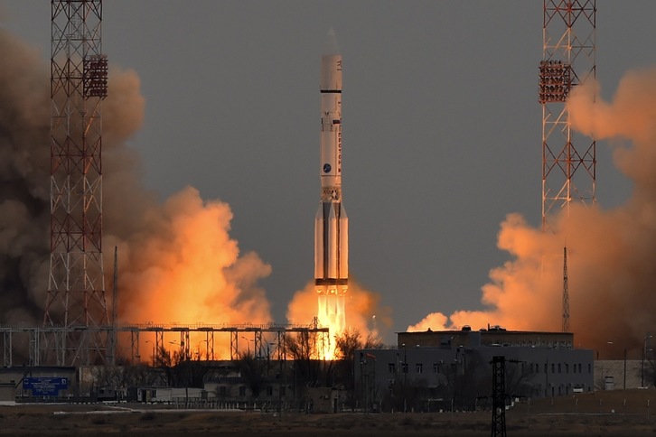 La misión ExoMars ha despegado desde Kazakhstan, con destino Marte. (Kyrill KUDRYAVTSEV / AFP)