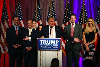 Trump ha celebrado los buenos resultados en un nuevo «supermartes». (Rhona WISE / AFP)