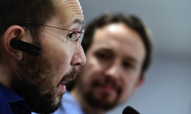 Pablo Echenique, en la rueda de prensa. (Javier SORIANO/AFP)