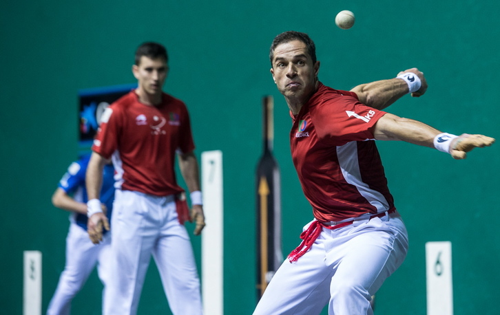 Olaizola eta Urrutikoetxeak Labriten irabazi egin dute. (Jagoba MANTEROLA / ARGAZKI PRESS)