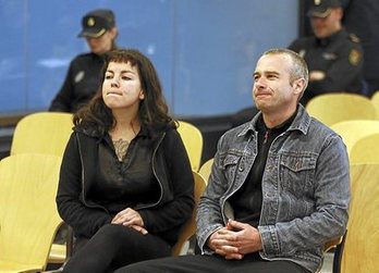 Mónica Andrea Caballero y Francisco Javier Solar, durante el juicio. (POOL EFE)