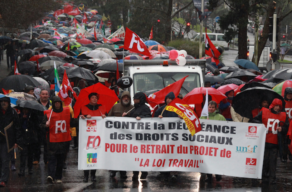 Lan erreformaren kontra Baionan