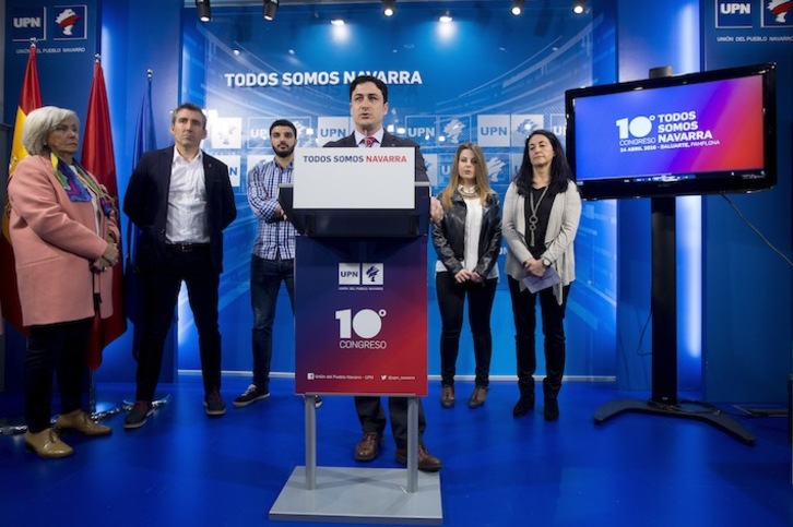 Oscar Arizcuren ha presentado el congreso de UPN. (Iñigo URIZ/ARGAZKI PRESS)