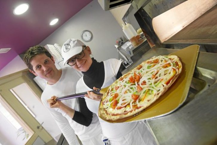 Lapurdiko Pizzak artisauak dira, osagai freskoekin eginak. (Gorka RUBIO | ARGAZKI PRESS)