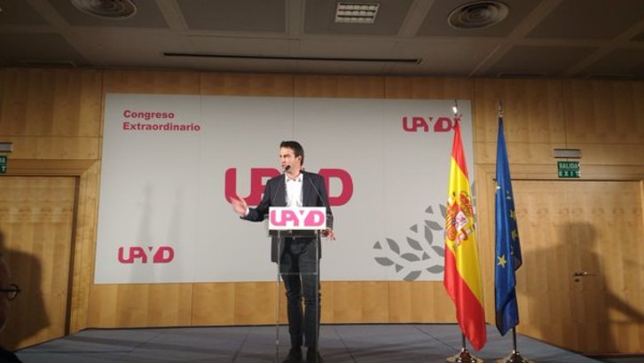 Gorka Maneiro interviene en el Congreso Extraordinario de UPYD. (@UPYD)