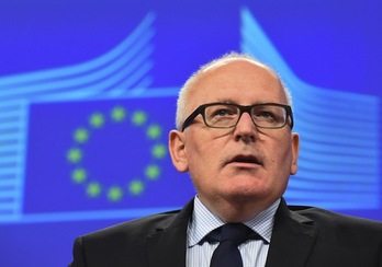 Frans Timmermans, vicepresidente primero de la Comisión Europea. (John THYS/AFP) 