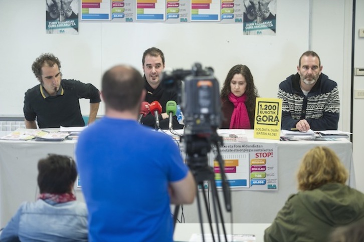 Comparecencia de ELA en Donostia. (Jon URBE / ARGAZKI PRESS)