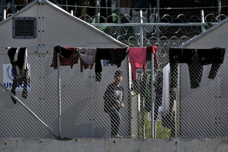 Centro de detención de Moria. (Aris MESSINIS/AFP)