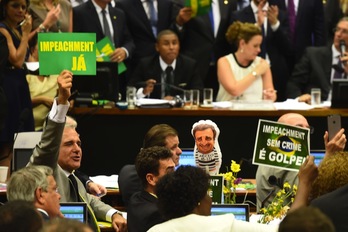Votación en la Cámara de los Diputados de Brasil. (Evaristo SA / AFP)