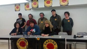 Rueda de prensa ofrecida de Araba Sin Garoña. (NAIZ)
