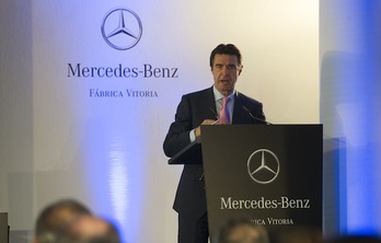 El hasta ahora ministro de Industria, José Manuel Soria, durante un acto en Gasteiz. (Raul BOGAJO/ARGAZKI PRESS)