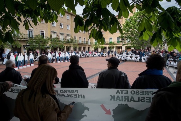 Manifestación contra la dispersión en la Txantrea. (Iñigo URIZ/ARGAZKI PRESS)