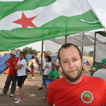 Nñestor Salvador, miembro del SAT, ha sido detenido en Madrid. (@SAT_Nacional)