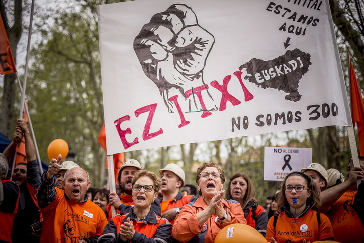 Manifestación celebrada en Bilbo en defensa de la industria. (Jaizki FONTANEDA / ARGAZKI PRESS)