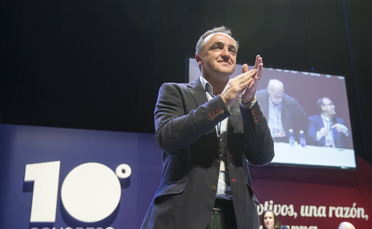 Javier Esparza, reelegido presidente de UPN. (Jagoba MANTEROLA / ARGAZKI PRESS)