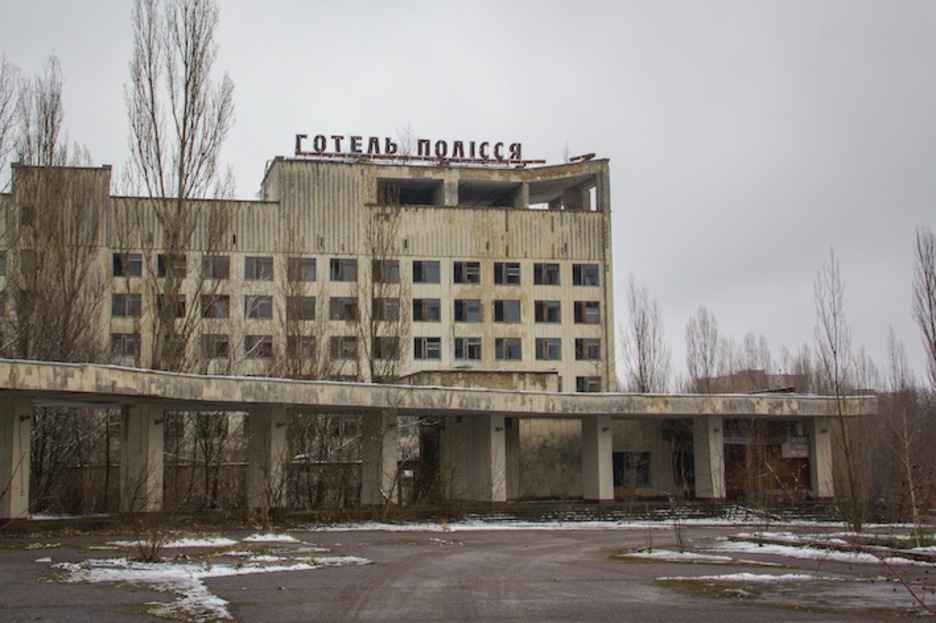 De esta plaza central salieron los autobuses que evacuaron a los habitantes de Pripyat. (Pablo GONZÁLEZ)