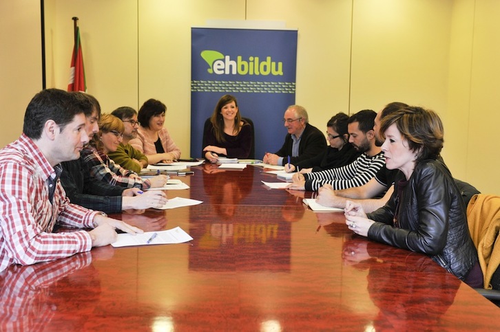 Cargos electos de EH Bildu han anunciado iniciativas institucionales contra los discursos racistas. (Idoia ZABALETA / ARGAZKI PRESS)