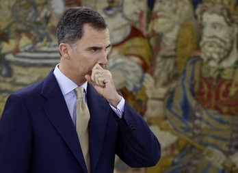 Felipe de Borbón ha firmado el decreto de convocatoria electoral. (Ángel DÍAZ/AFP)