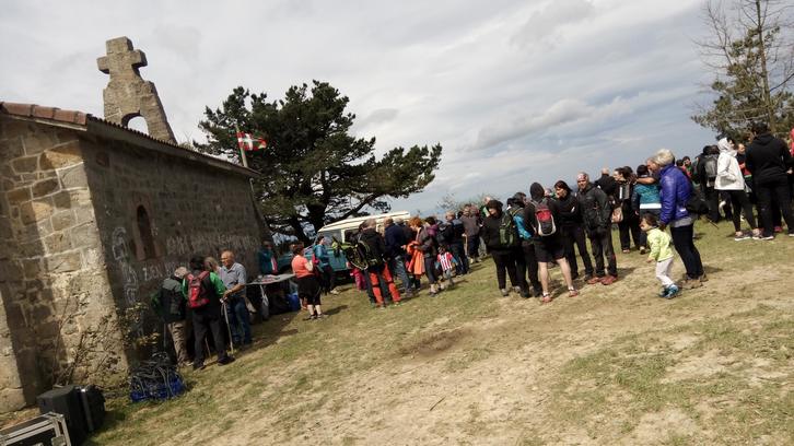 Bizkargi mendian aurreko urte batean egindako ekitaldia. (NAIZ).