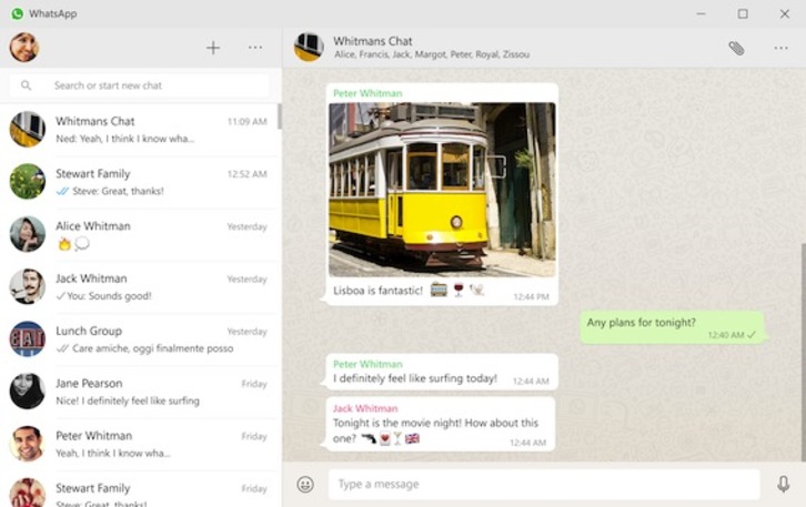 Versión de Whatsapp para escritorio. 