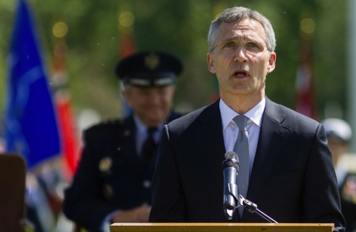 Jens Stoltenberg, secretario general de la OTAN. (Thierry MONASSE/AFP)