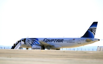 Un avión de la compañía Egyptair. (George MICHAEL / AFP)