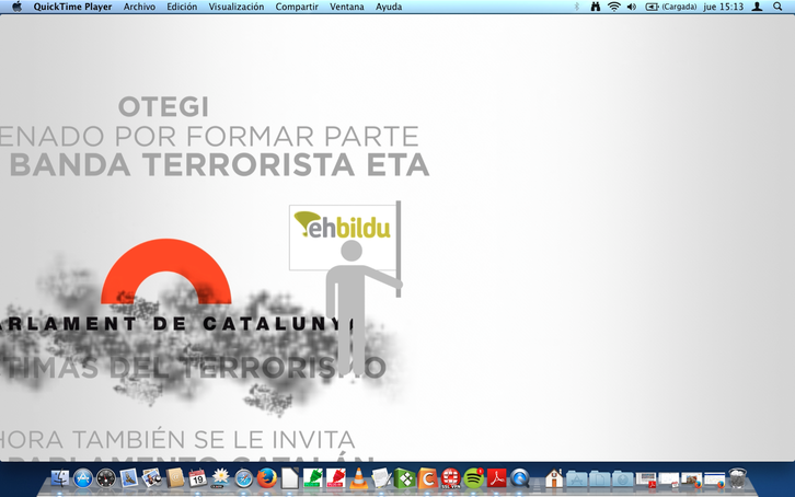 Imagen contra Otegi, EH Bildu y el Parlament de Catalunya, en el vídeo del PP.