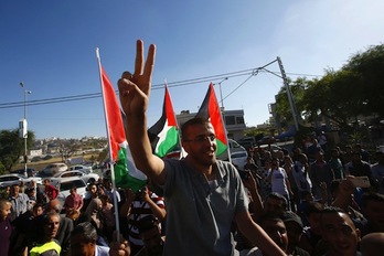 Mohamed Al-Qeiq, tras quedar en libertad. (Hazem BADER/AFP)
