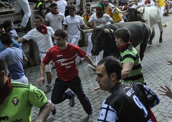 Encierro de los pasados sanfermines. (Idoia ZABALETA/ARGAZKI PRESS)