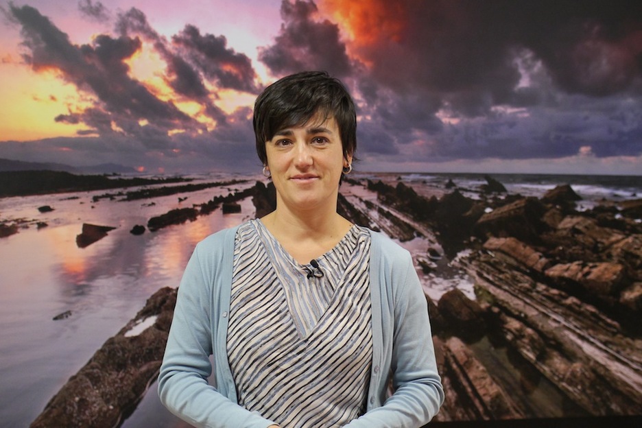 Leire Barriuso, Euskal Geoparkeko gerentea. (Gotzon ARANBURU)