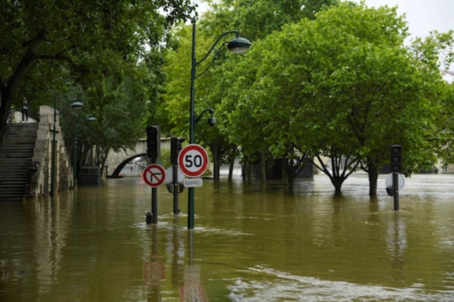 Desbordamientos del Sena en París. (Bertrand GUAY/AFP)