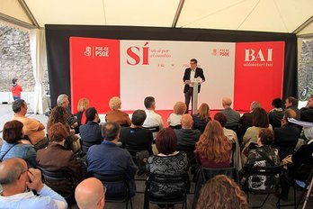 Patxi López, en el acto de Soraluze (PSE Gipuzkoa)