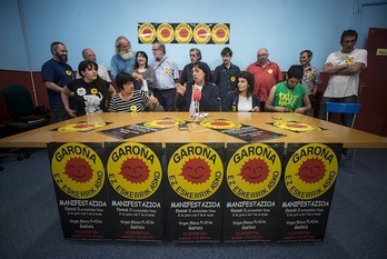 Rueda de prensa de Araba Sin Garoña. (Jaizki FONTANEDA/ARGAZKI PRESS)