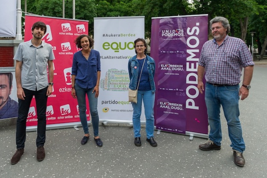 Candidatos de Unidos Podemos en Araba, Bizkaia y Gipuzkoa. (Juanan RUIZ / ARGAZKI PRESS)