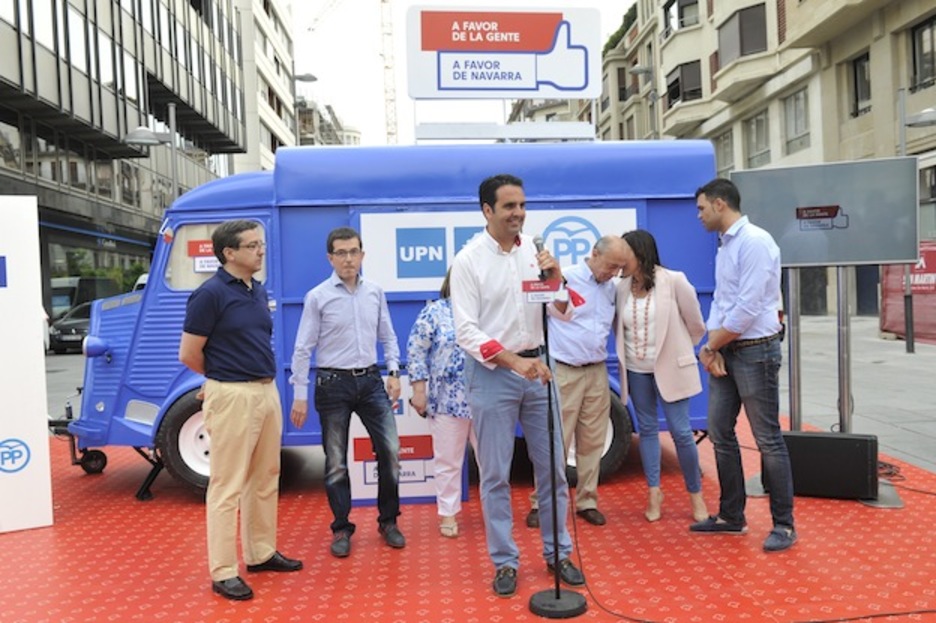 Iñigo Alli al frente de UPN-PP. (Idoia ZABALETA / ARGAZKI PRESS)