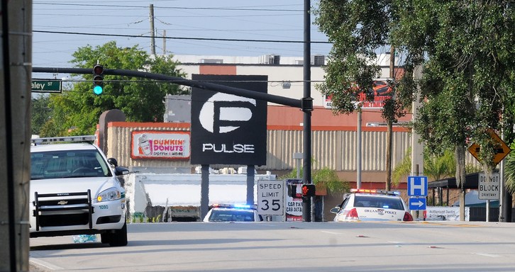 Pulse, el club gay de Orlando en el que se ha producido el ataque. (Gerardo MORA / AFP)