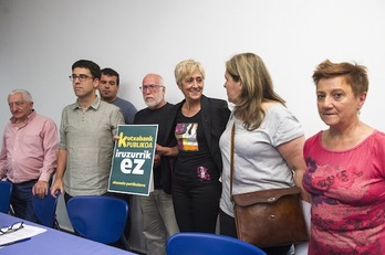 Comparecencia de las organizaciones que ejercen la acusación popular en el caso Kutxabank. (Marisol RAMIREZ/ARGAZKI PRESS)