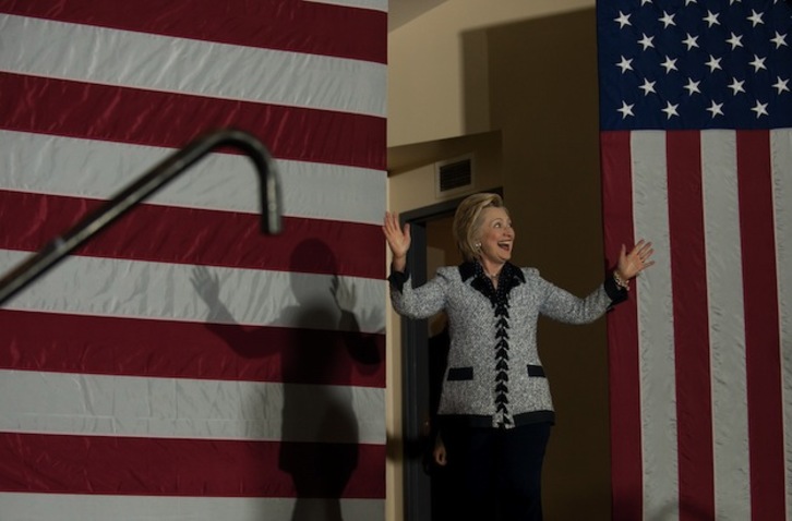 Hillary Clinton, durante un acto en Pittsburgh. (Jeff SWENSEN / AFP) 