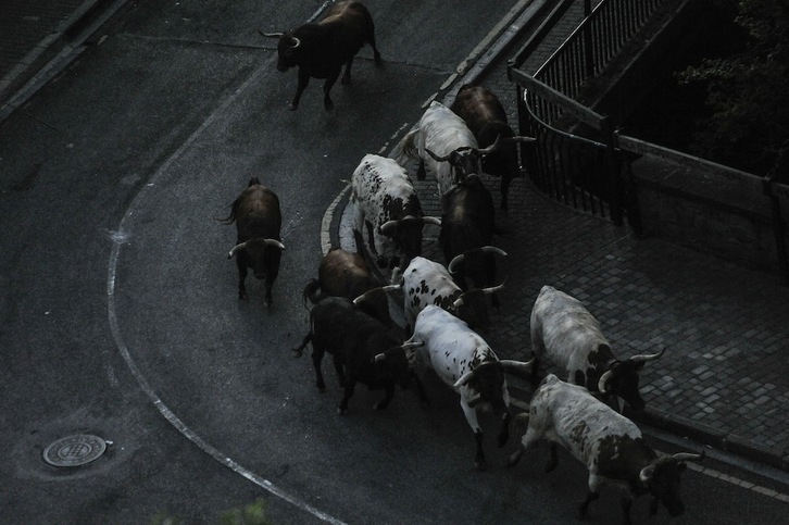 Uno de los encierrillos de los pasados sanfermines. (Idoia ZABALETA / FOKU)