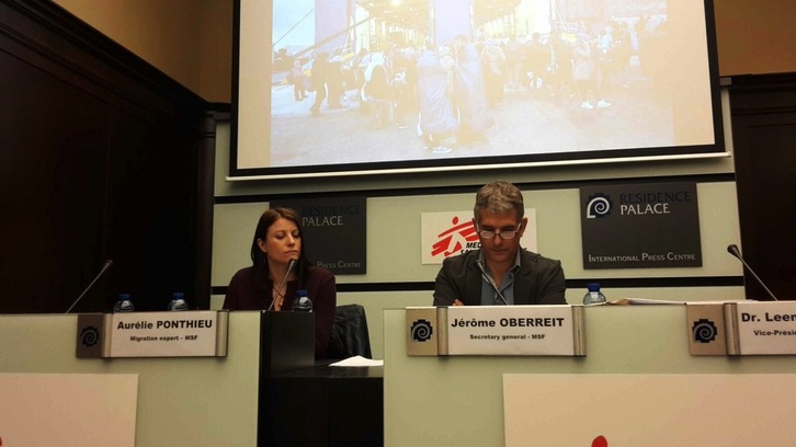 el secretario general internacional de MSF, Jérôme Oberreit, ha comparecido en Bruselas. (@MSF)