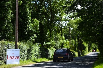 Propaganda a favor del «Brexit». (Ben STANSALL/AFP)