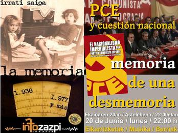 La Memoria. "PCE y cuestion nacional, memoria de una des-memoria"