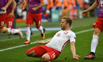 Blaszczykowski celebra el gol. (Vincenzo PINTO/AFP)