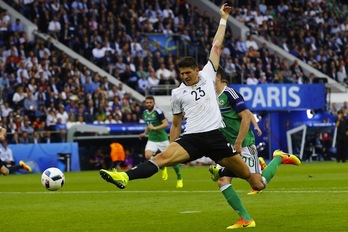 Mario Gomez ha hecho el único gol del encuentro. (Odd ANDERSEN/AFP)